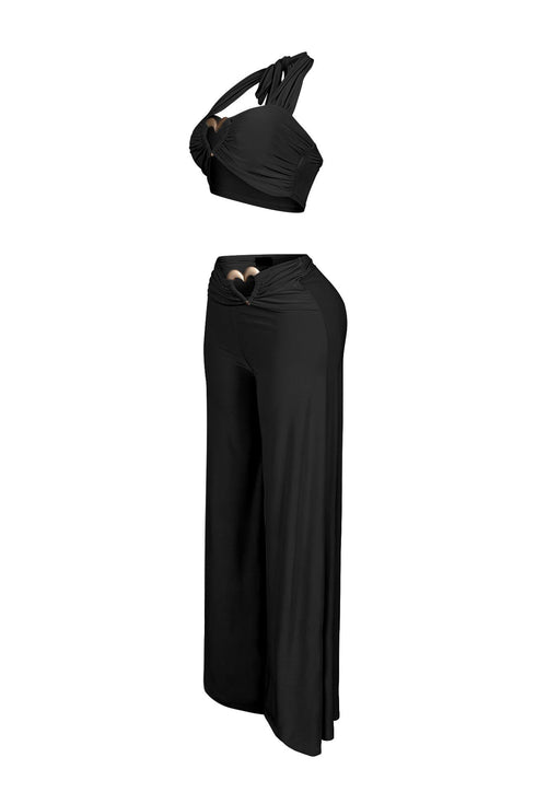 Skye Heart Detail Halter Top & Pants SET
